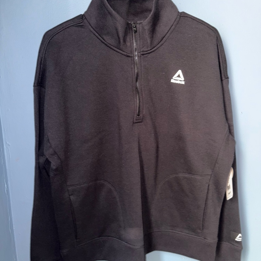 Reebok Men's Black Zip-Up Sweater
